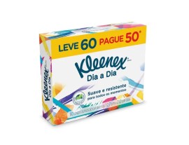 Lenço De Papel Suave Descartável Duplo - 50 Unid - Kleenex